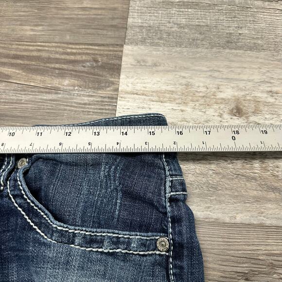 BKE Buckle Jake Blue Mens 32R Faded Denim Straight Leg Distressed Jeans Y2K - Picture 7 of 14